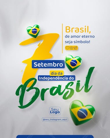 Dia da independência do brasil 07 de setembro social media