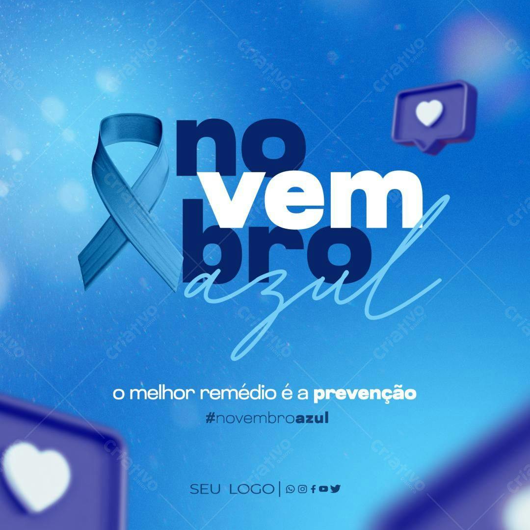 Post para Novembro Azul PSD Editável