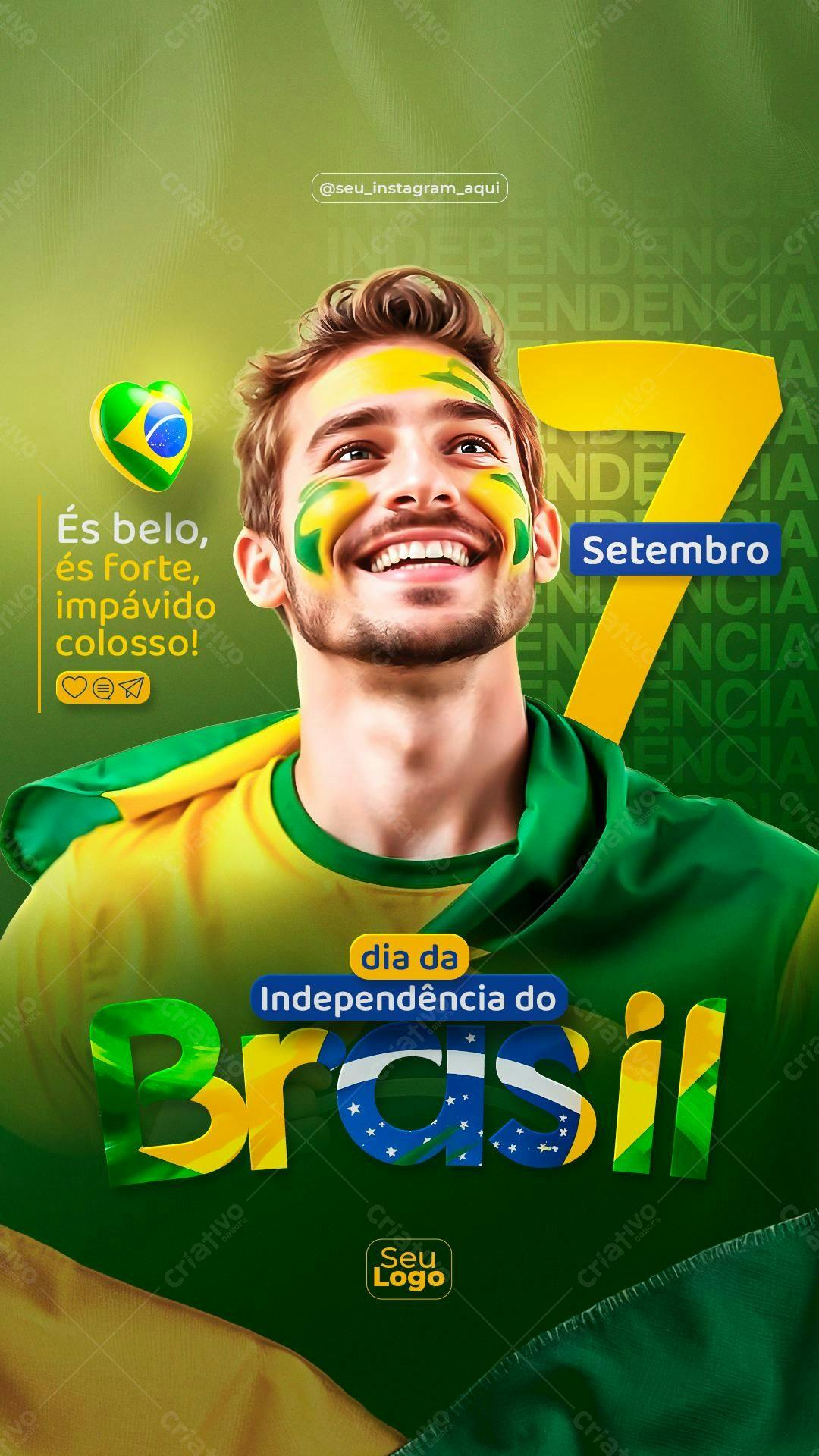Flyer Dia da Independência do Brasil PSD Editável