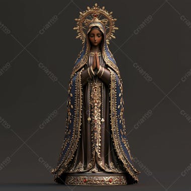 Imagem ia católica realista santa nossa senhora aparecida padroeira do brasil horizontal