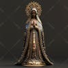 Realistic catholic ai image of our lady of aparecida, brazil's patron saint horizontal