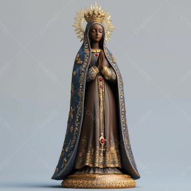 Imagem ia católica realista santa nossa senhora aparecida padroeira do brasil horizontal