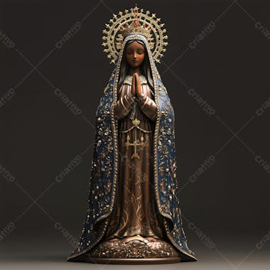 Imagem ia católica realista santa nossa senhora aparecida padroeira do brasil horizontal