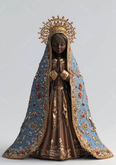 Imagem Ia Católica Realista Santa Nossa Senhora Aparecida Padroeira Do Brasil Horizontal