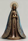 Image, catholic, realistic, saint, our lady of aparecida, patroness of brazil, horizontal.