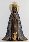 Realistic catholic ai image, saint our lady of aparecida, patroness of brazil, horizontal.