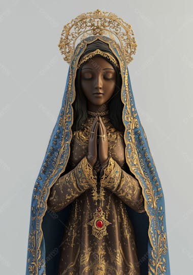 Imagem ia católica realista santa nossa senhora aparecida padroeira do brasil horizontal