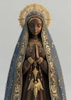 Realistic catholic ai image, our lady of aparecida, brazil's patron saint, horizontal