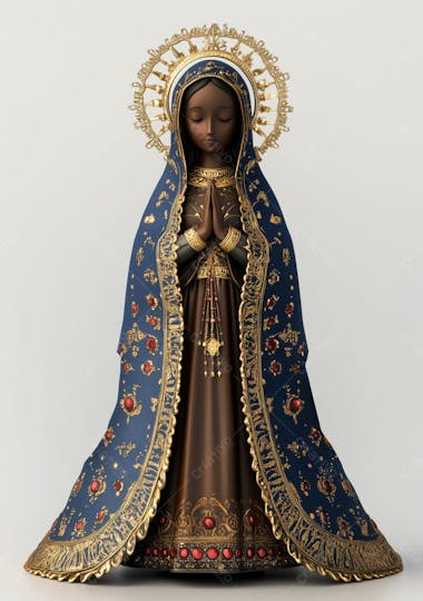 Imagem ia católica realista santa nossa senhora aparecida padroeira do brasil horizontal