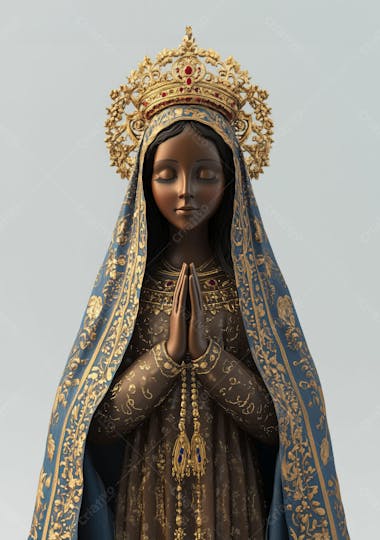 Imagem ia católica realista santa nossa senhora aparecida padroeira do brasil horizontal