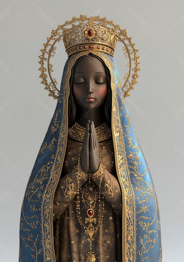 Imagem ia católica realista santa nossa senhora aparecida padroeira do brasil horizontal