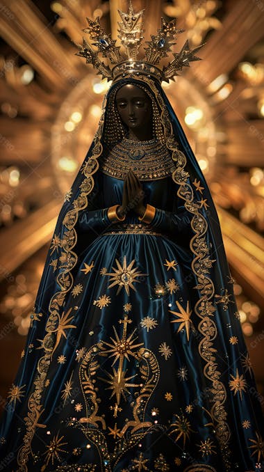 Imagem ia católica realista santa nossa senhora aparecida padroeira do brasil horizontal