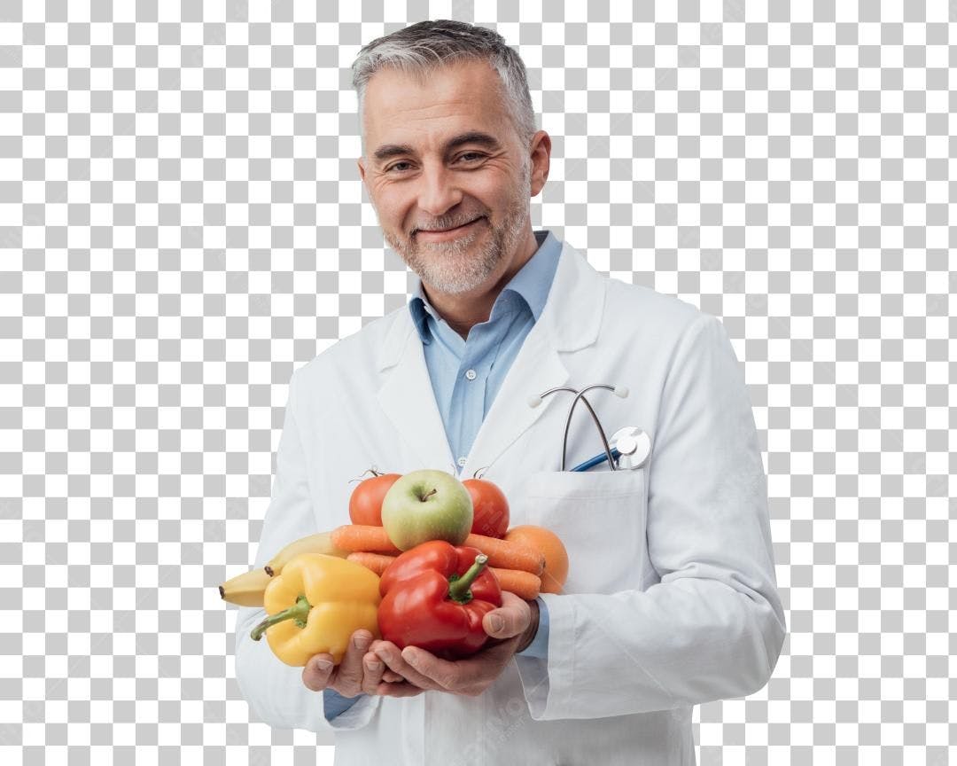 Icone Médico com Frutas e Legumes PNG com fundo transparente