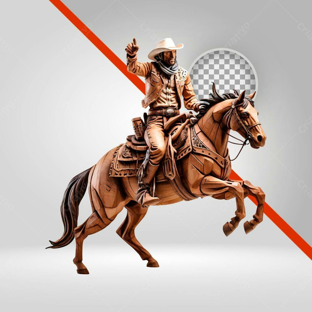 Icone Cowboy montando Cavalo PNG com fundo transparente