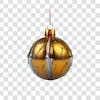 Golden christmas ball 3d png 4k, christmas ornament gold ball, high quality graphic resource, isolated object, festive decoration, premium design element.