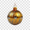 Golden christmas ball 3d element png 4k