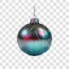 Christmas silver and green ball 3d element png 4k