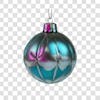 Christmas silver and green ball 3d png 4k