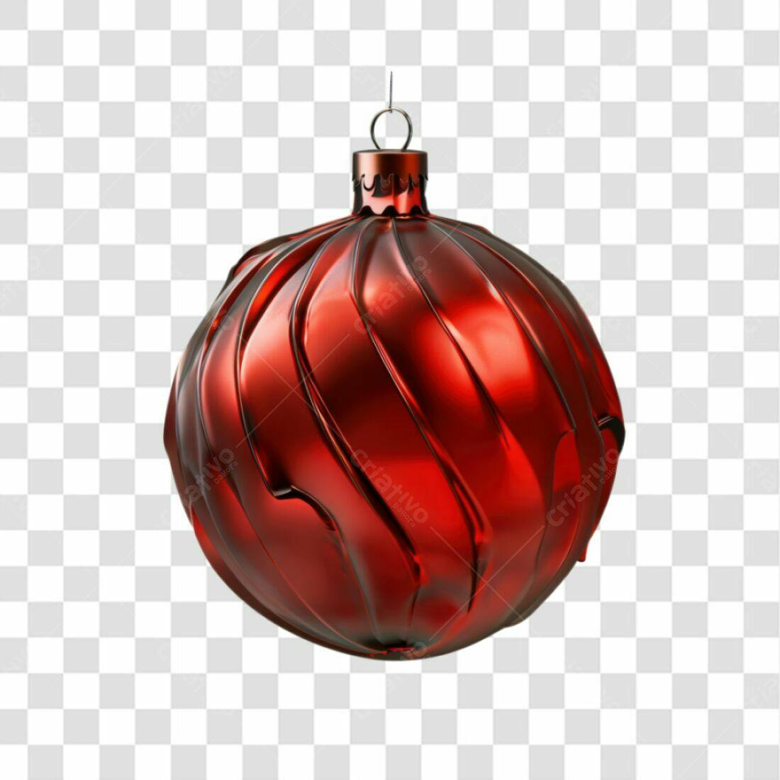 Enfeite Natalino Vermelho PNG com fundo transparente