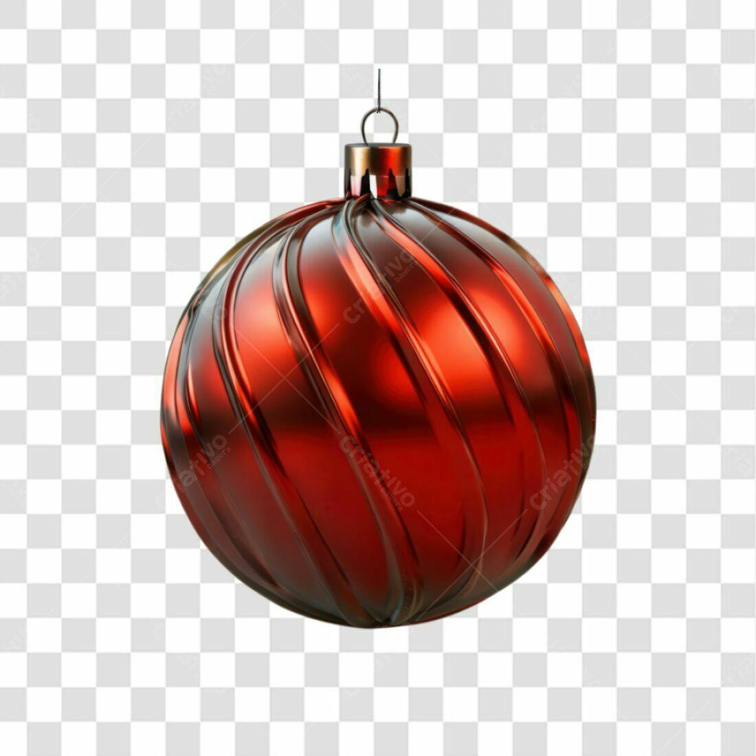 Enfeite Natalino Vermelho PNG com fundo transparente