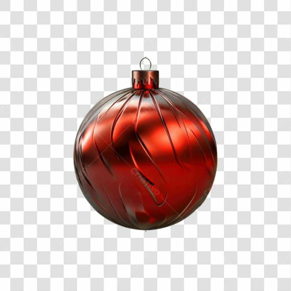 Enfeite Natalino Vermelho PNG com fundo transparente