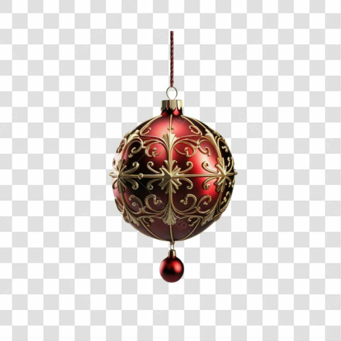 Enfeite Natalino PNG com fundo transparente