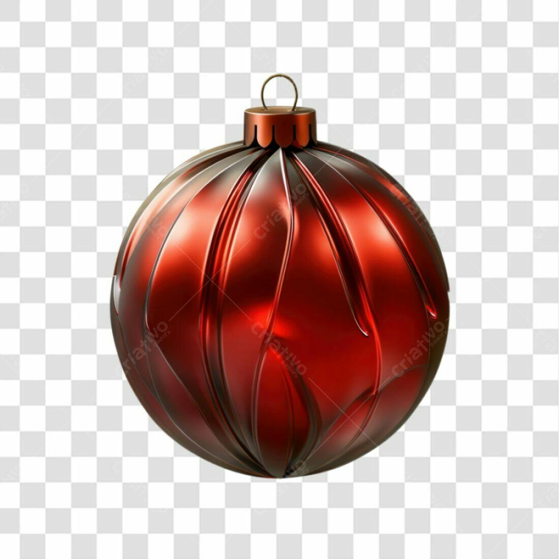 Enfeite Natalino Vermelho PNG com fundo transparente