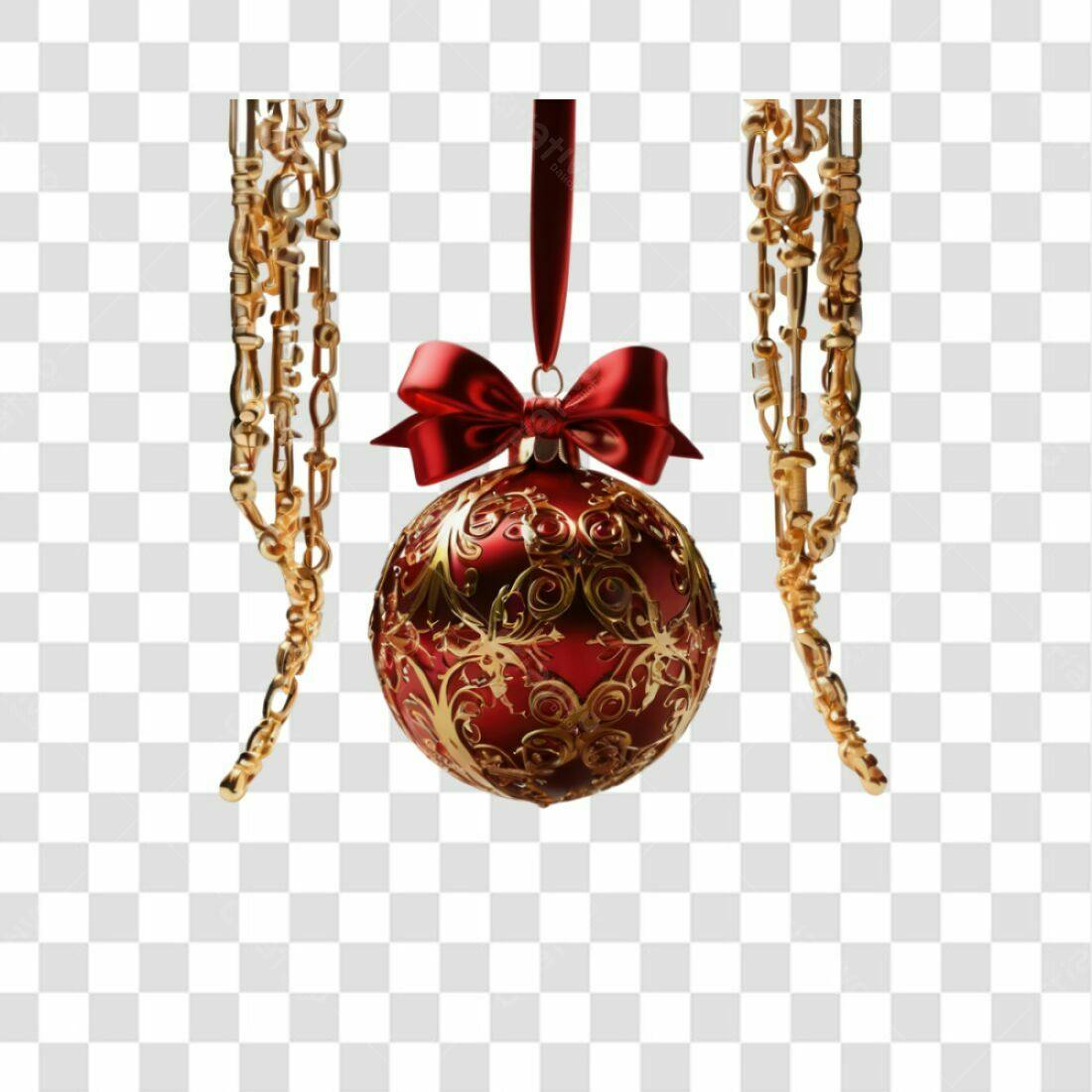Enfeite Natalino PNG com fundo transparente