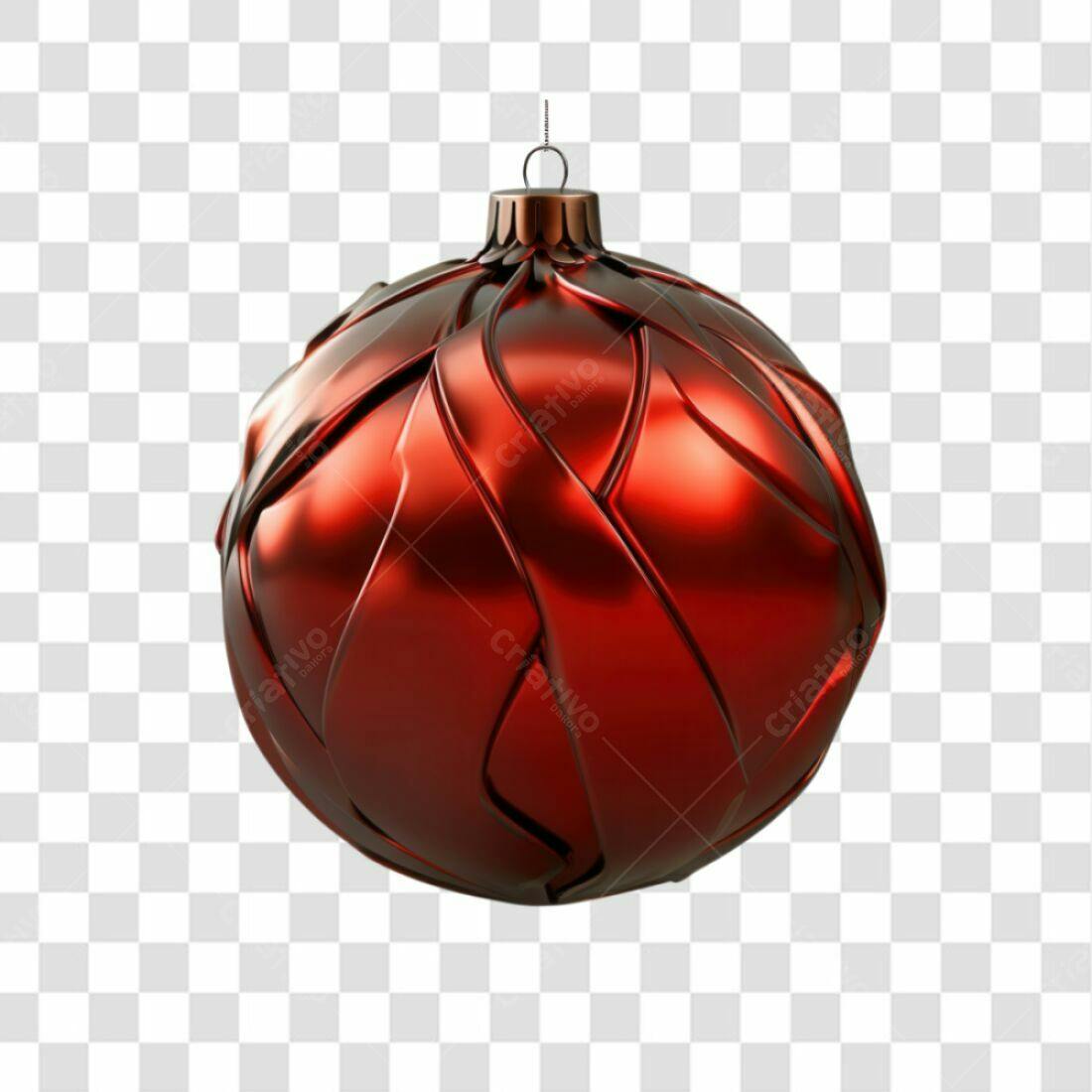 Enfeite Natalino Vermelho PNG com fundo transparente