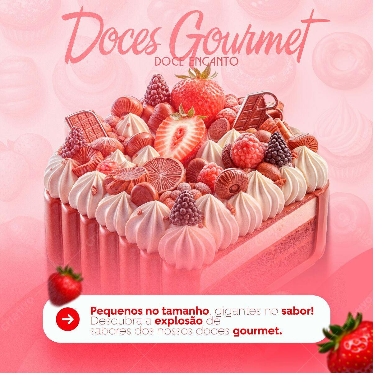 Postagem Instagram Doces Gourmet PSD Editável