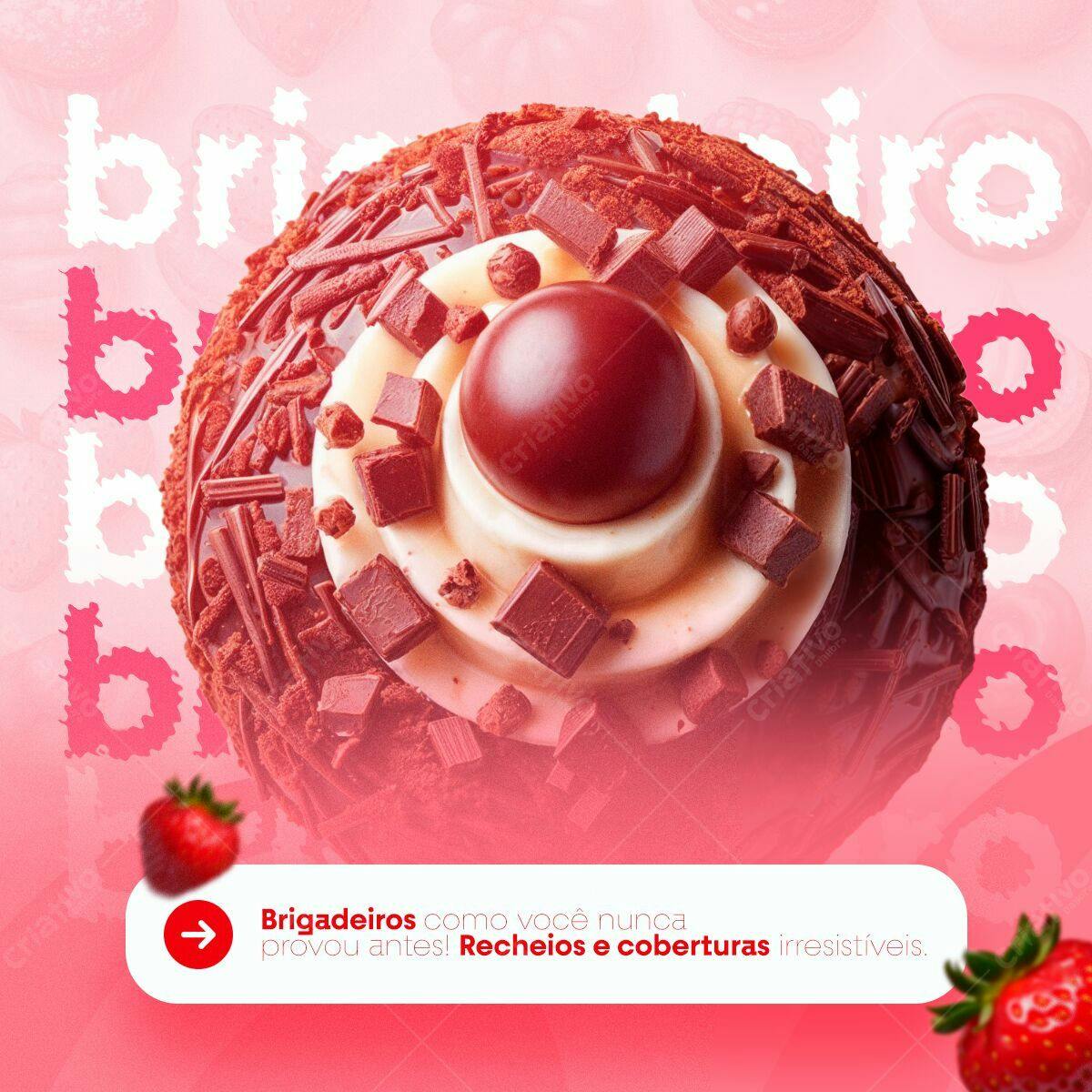 Post para Brigadeiro Gourmet PSD Editável