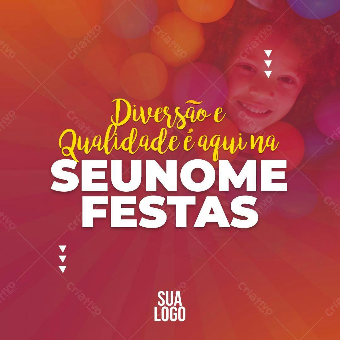 Flyer para Festa Infantil PSD Editável