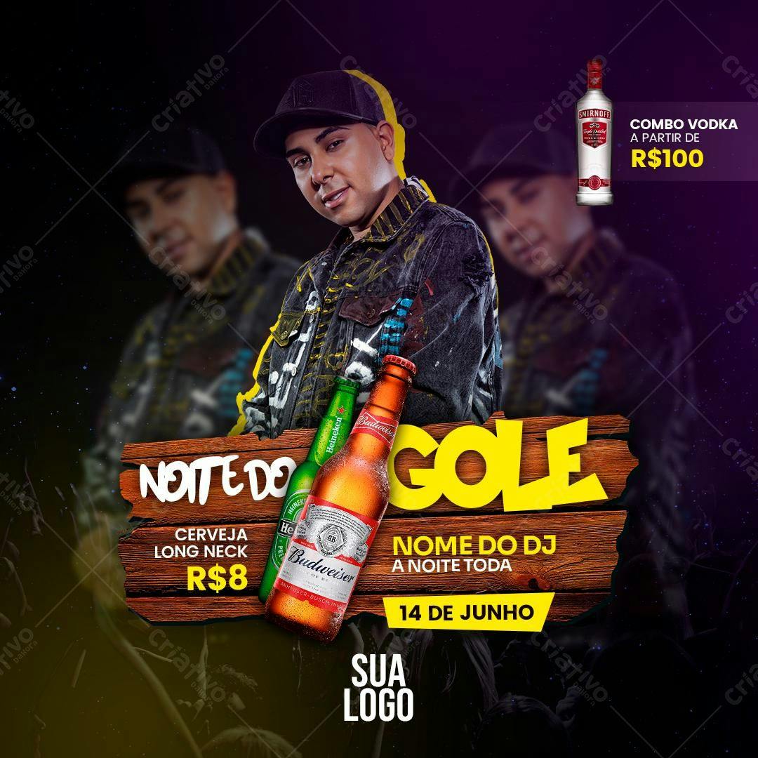 Flyer Festa com DJ PSD Editável