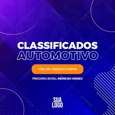 Arte de classificados automotivo