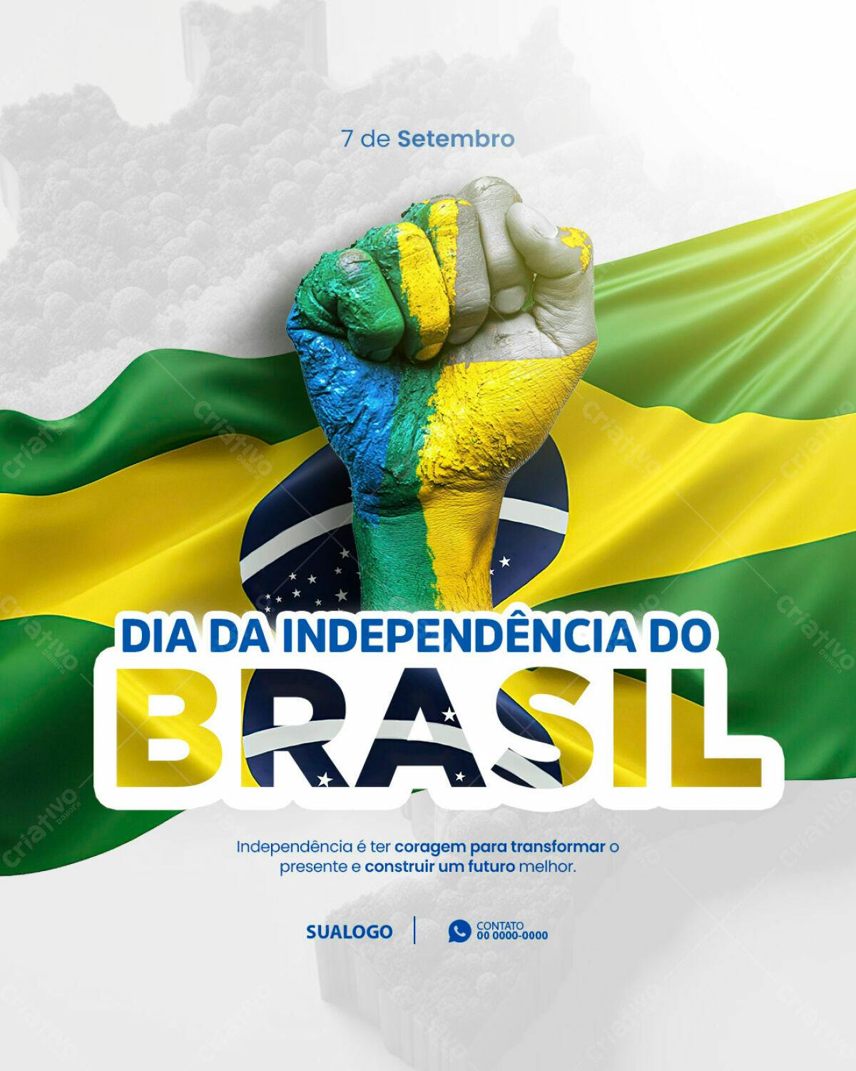 Flyer Dia da Independência do Brasil PSD Editável