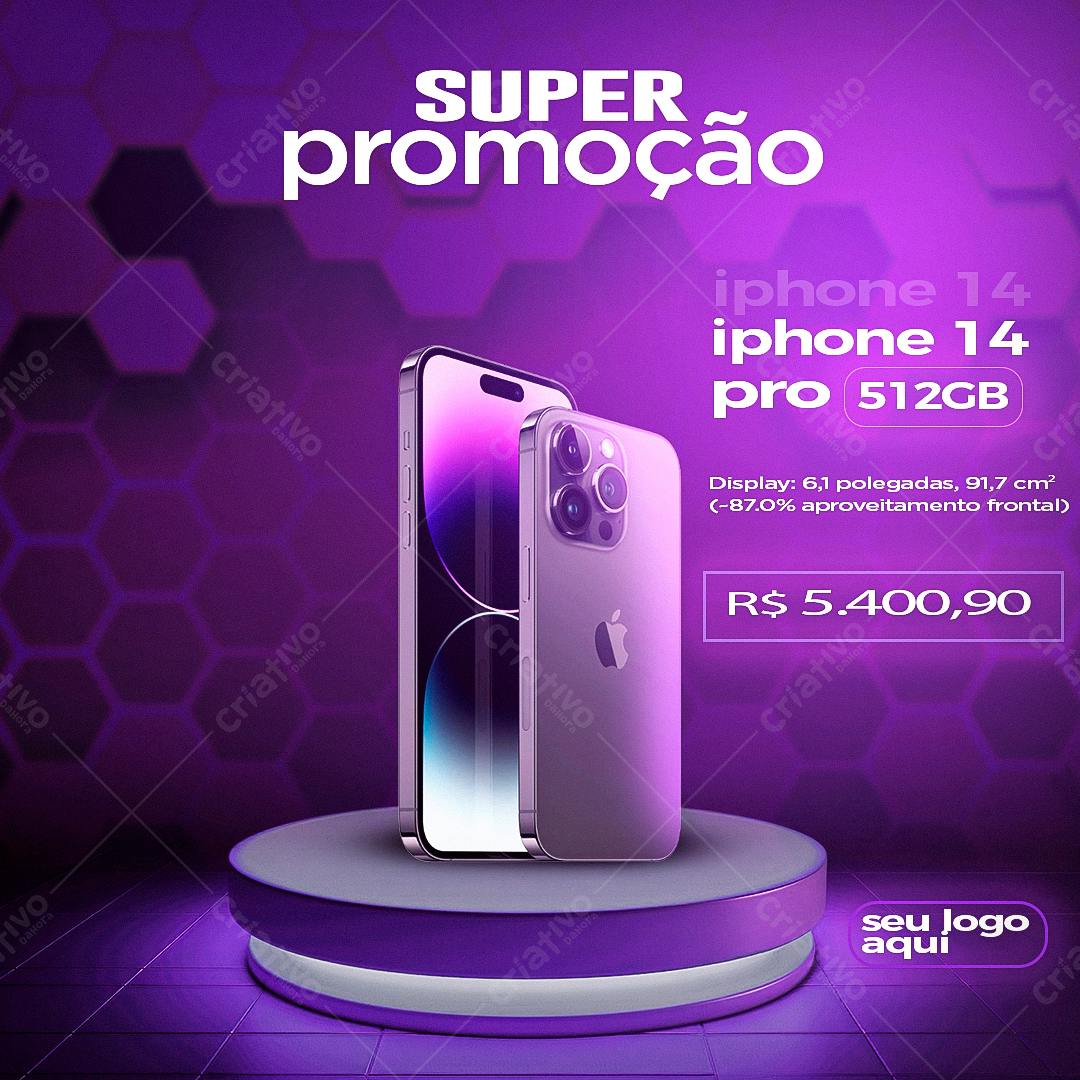 Anúncio iPhone 14 Pro PSD Editável