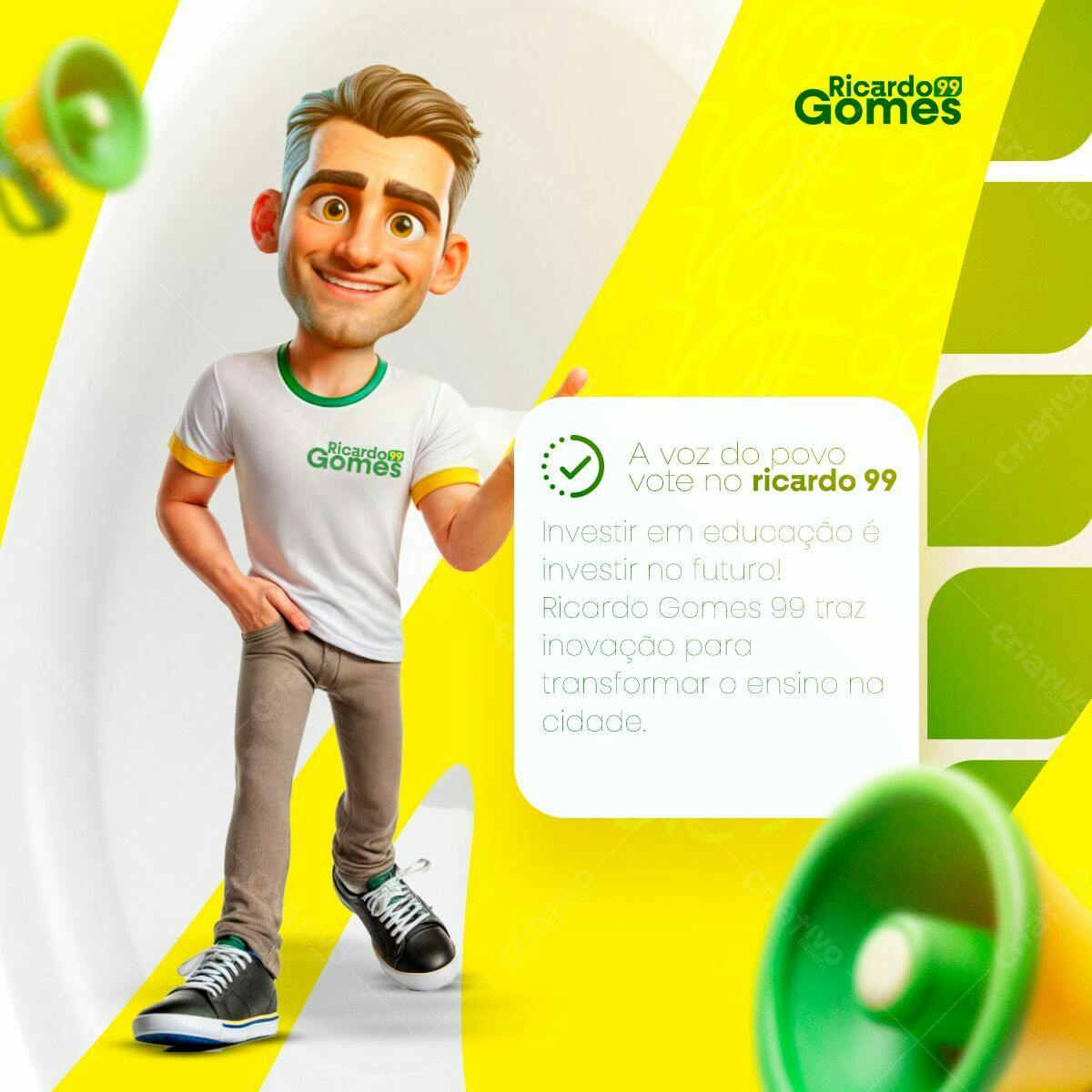 PSD Personagem de Campanha Política para Eleições PSD Editável