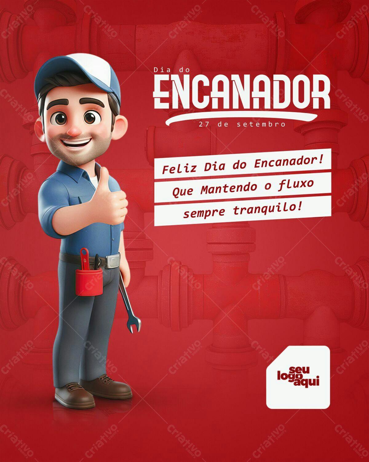 Postagem Dia do Encanador PSD Editável
