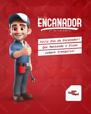 Dia do encanador, social media, 27 de setembro