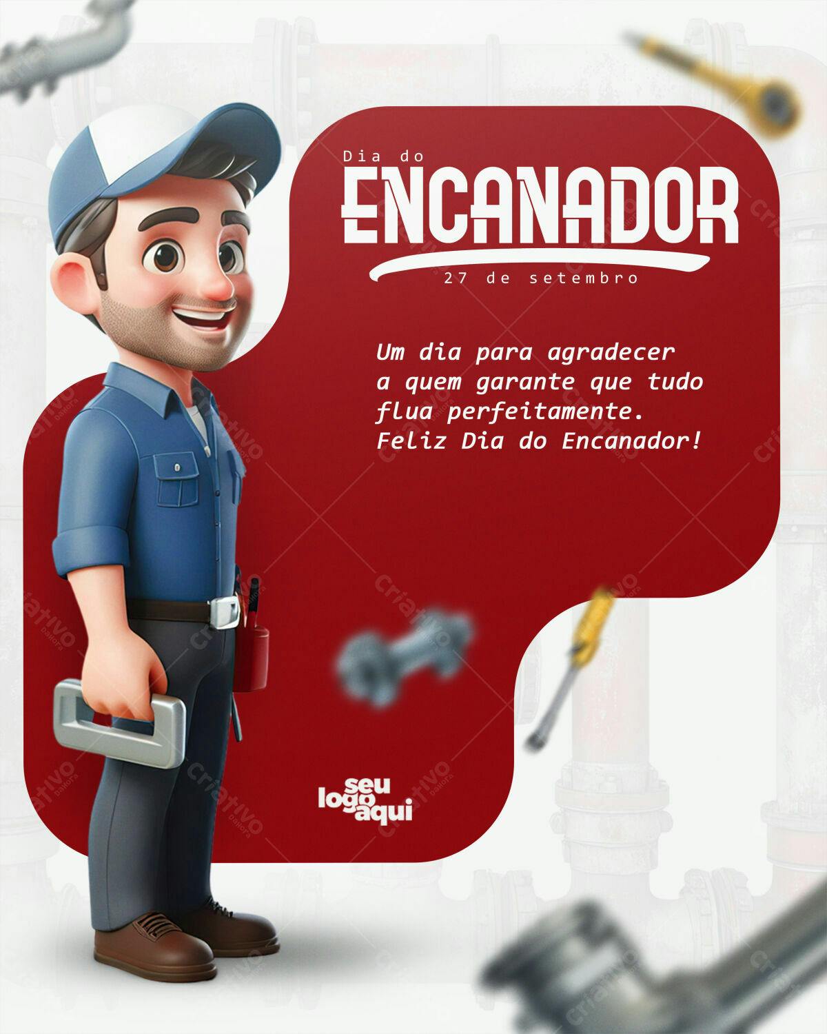 Postagem Dia do Encanador PSD Editável