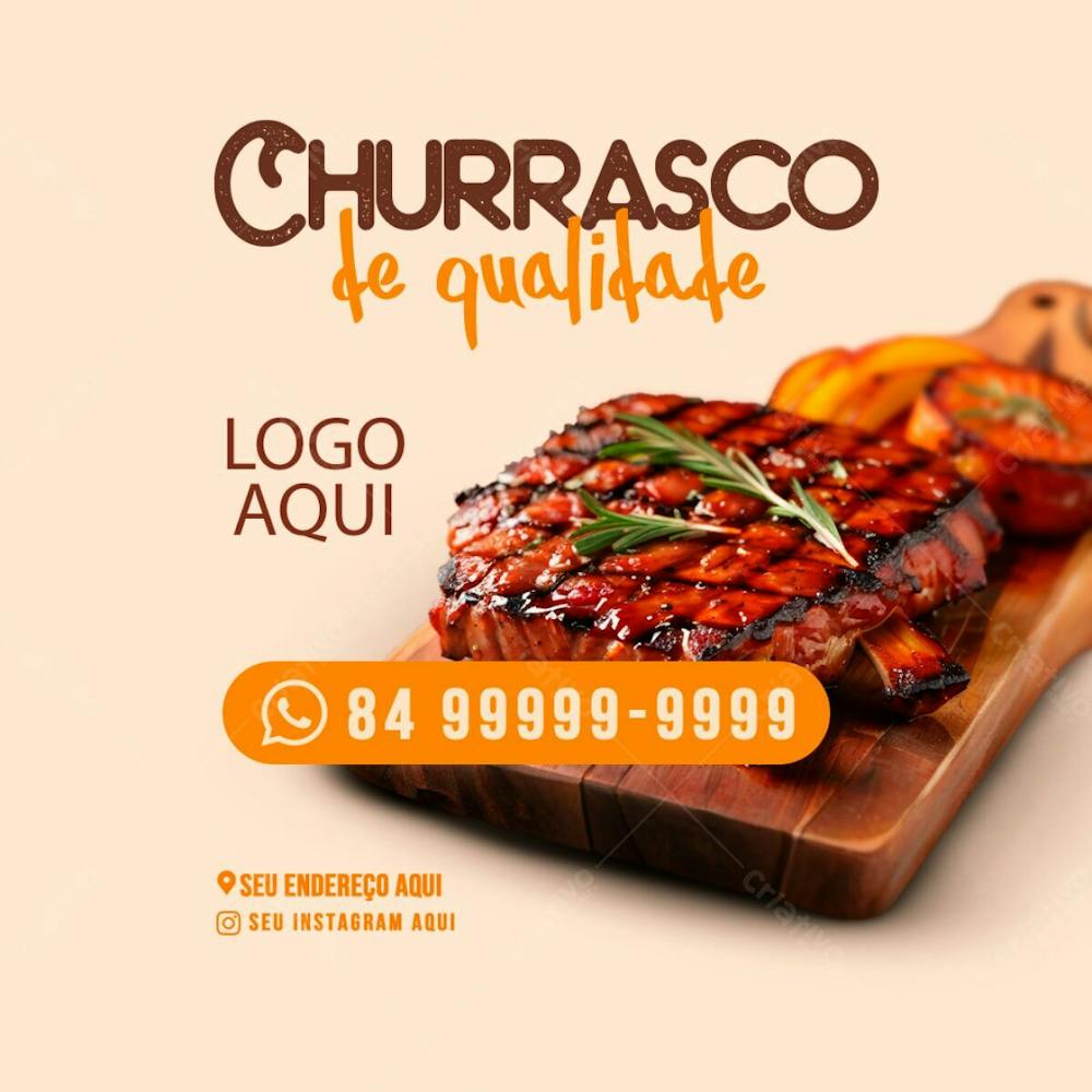 Social Midia Churrasco De Qualidade Psd Editavel