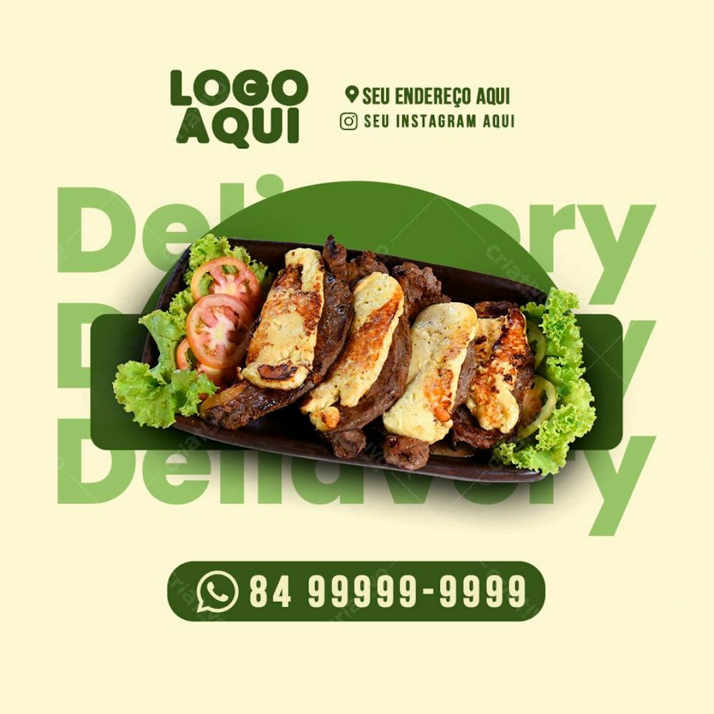 Social Midia Delivery Feed Restaurante 2 Psd Editavel