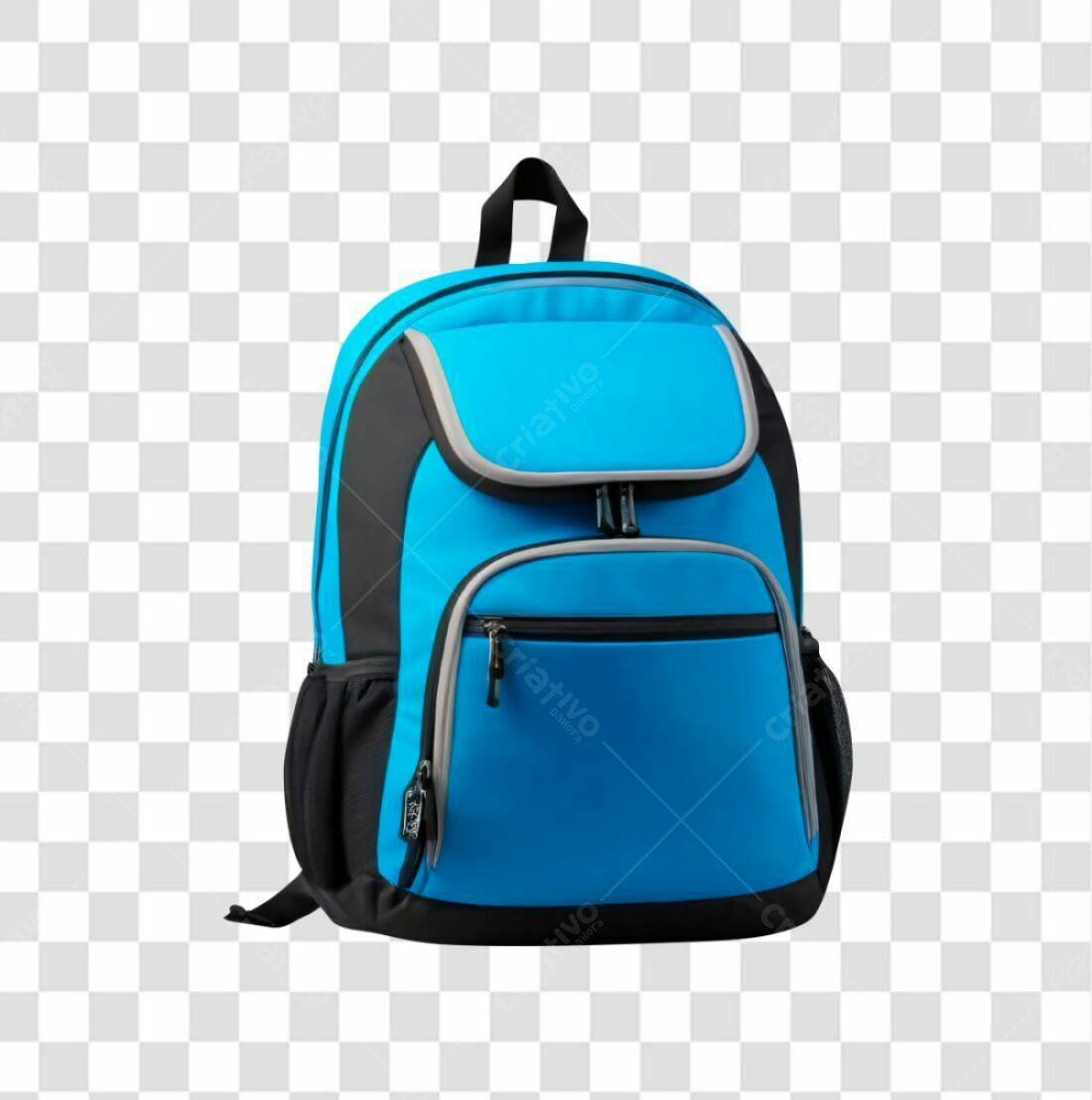 Icone mochila azul e preta PNG com fundo transparente