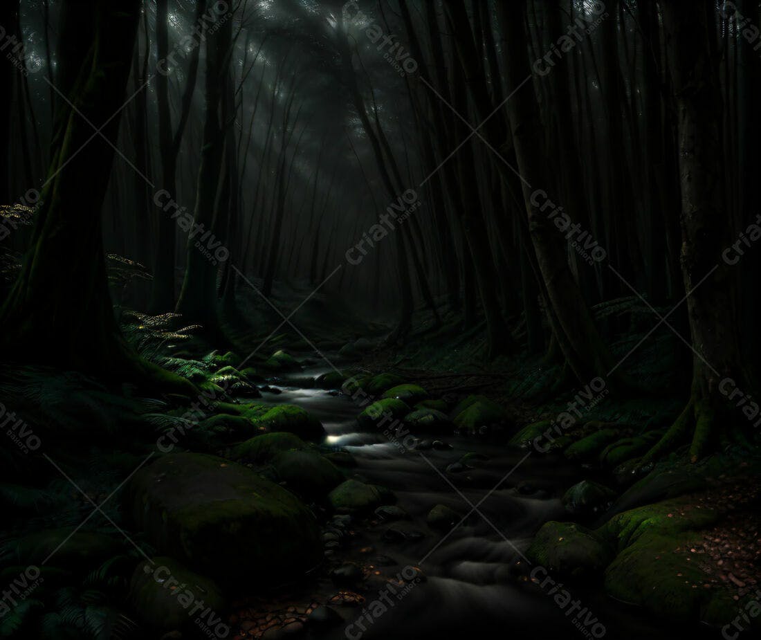 Rio Escuro em Floresta Encantada