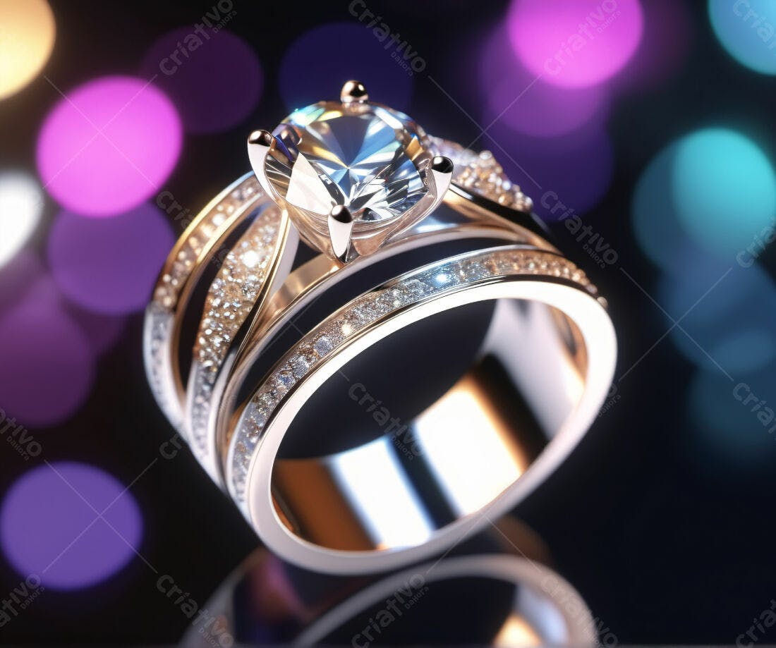 Alianças de Diamante em Ouro Rosa
