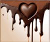 Chocolate, molasses, sweet, sauce, bar, heart, love, dripping