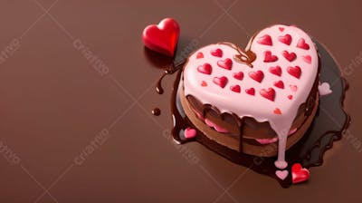 Chocolate, Melado, Doce, Calda, Barra, Coração, Love, Escorrendo