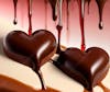 Chocolate, syrup, sweet, sauce, bar, heart, love, dripping