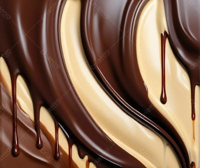 Chocolate, Melado, Doce, Calda, Barra, Coração, Love, Escorrendo, Background