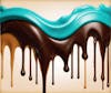 Chocolate, molasses, sweet, syrup, bar, heart, love, dripping, background